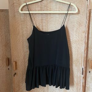 Black silk spaghetti strap Club Monaco tank
